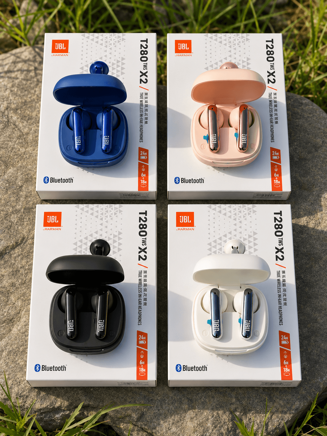Tai Nghe Bluetooth JBL T280TWS X2 Bluetooth 5.3 JBL Pure Bass Chống Nước IPX4