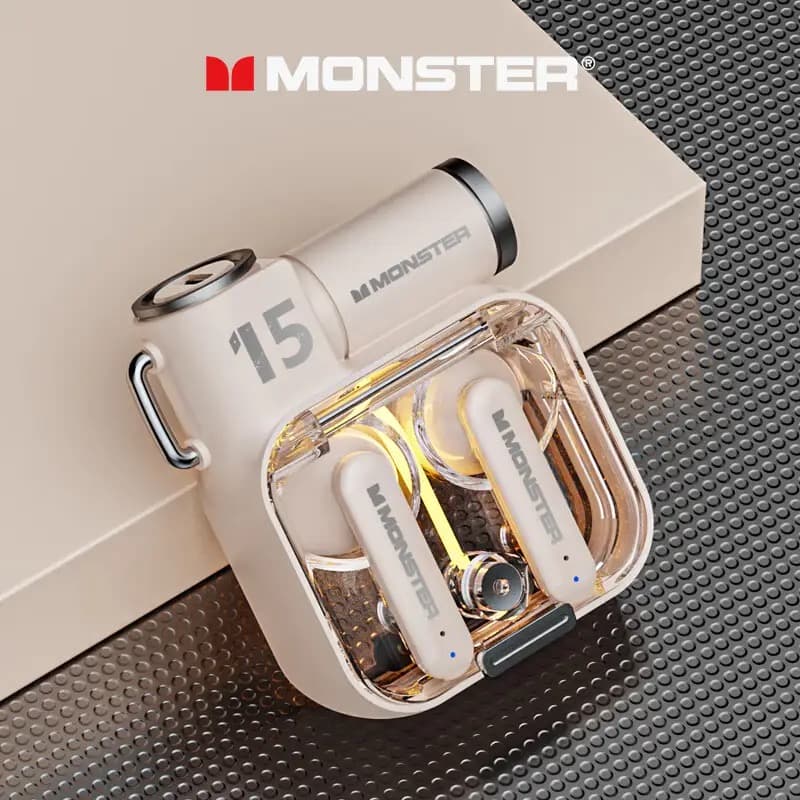 Tai Nghe Bluetooth Monster XKT15 HiFi Bluetooth 5.3 Chống Nước IPX4 Game Mode Độ Trễ Thấp